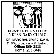 2003-2004 Flint Creek Valley Veterinary Clinic
									<br>
									Page 03
									&nbsp;&nbsp;&diams;&nbsp;&nbsp;
									2&frac12;"W x 2&frac12;"H<br>
									Colored Cardstock